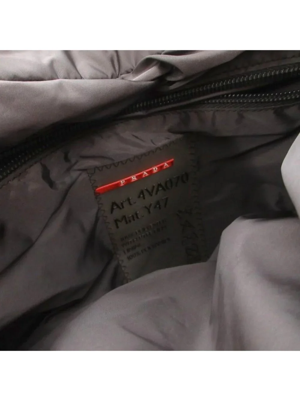 Prada Sport Tote Bag Handle Logo Polyester Black